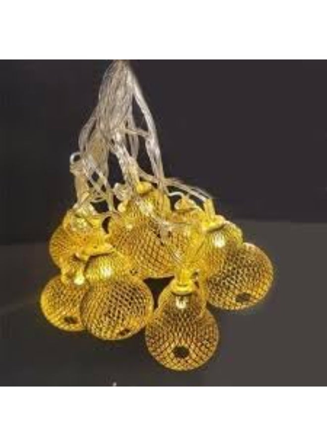 LED decorative lights with copper ball design, approx. 3.5 m length, 8 bulbs (H). - Image 5